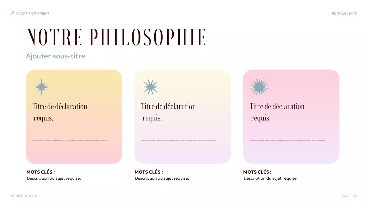 présentation multimédia élégante et pastel