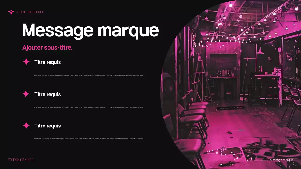 présentation de l'agence moderne rose