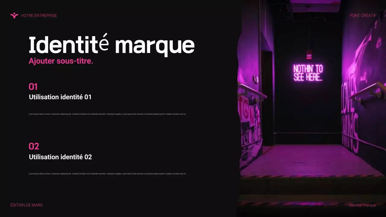 présentation de l'agence moderne rose