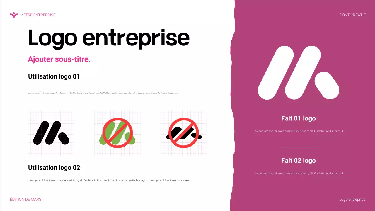 présentation de l'agence moderne rose