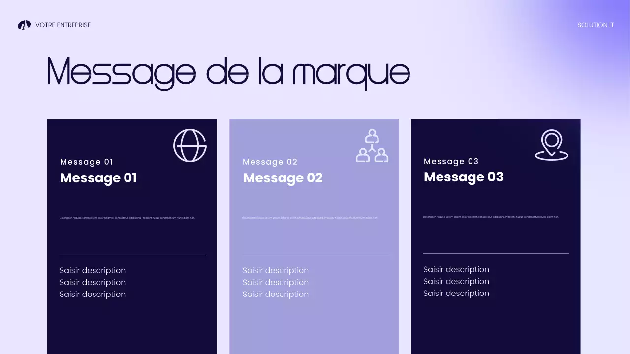 présentation de la technologie moderne bleue