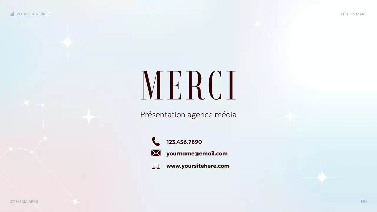 présentation multimédia élégante et pastel