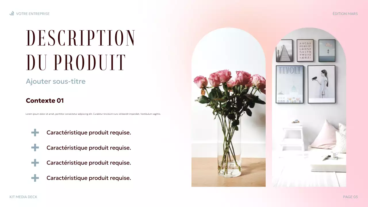 présentation multimédia élégante et pastel