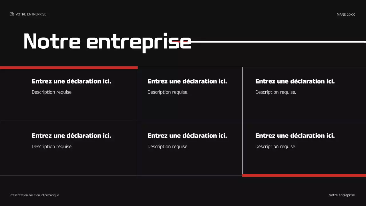 présentation informatique moderne rouge
