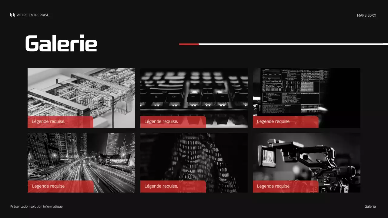 présentation informatique moderne rouge