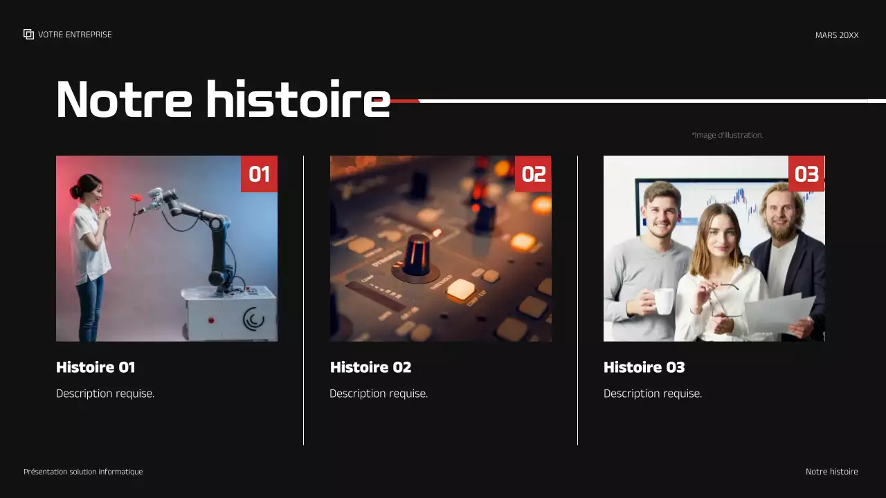 présentation informatique moderne rouge