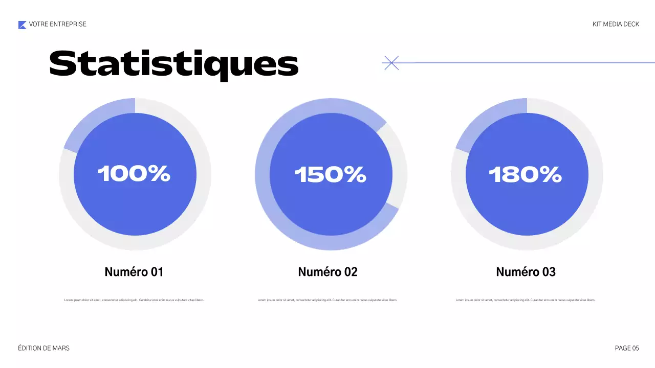 présentation multimédia géométrique bleue