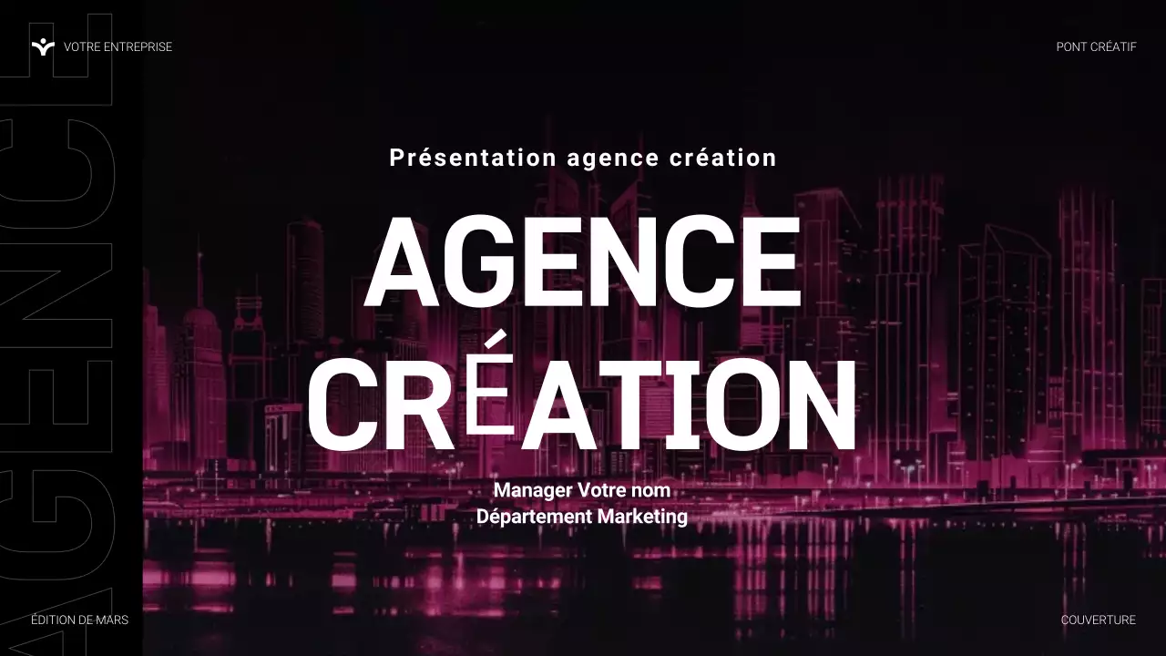 présentation de l'agence moderne rose