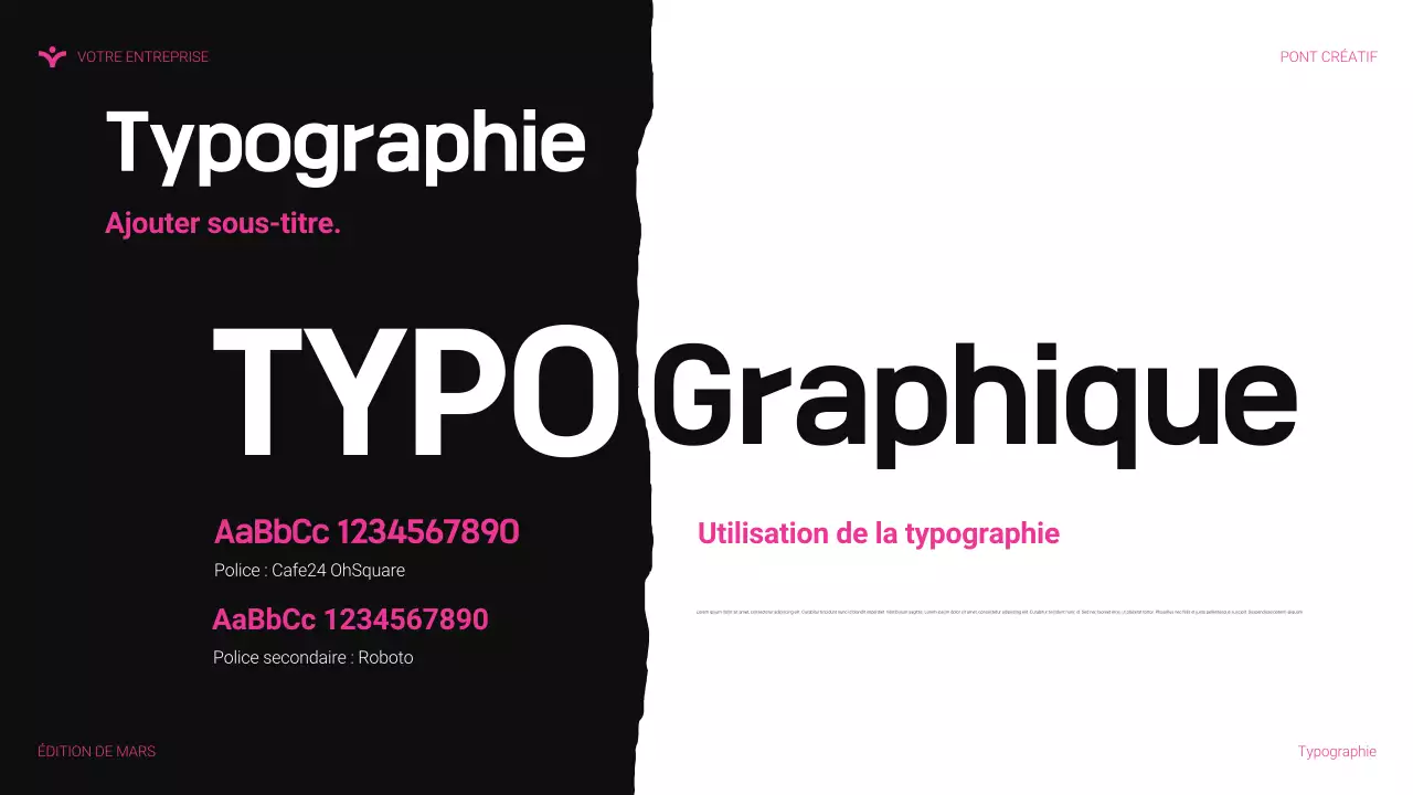 présentation de l'agence moderne rose