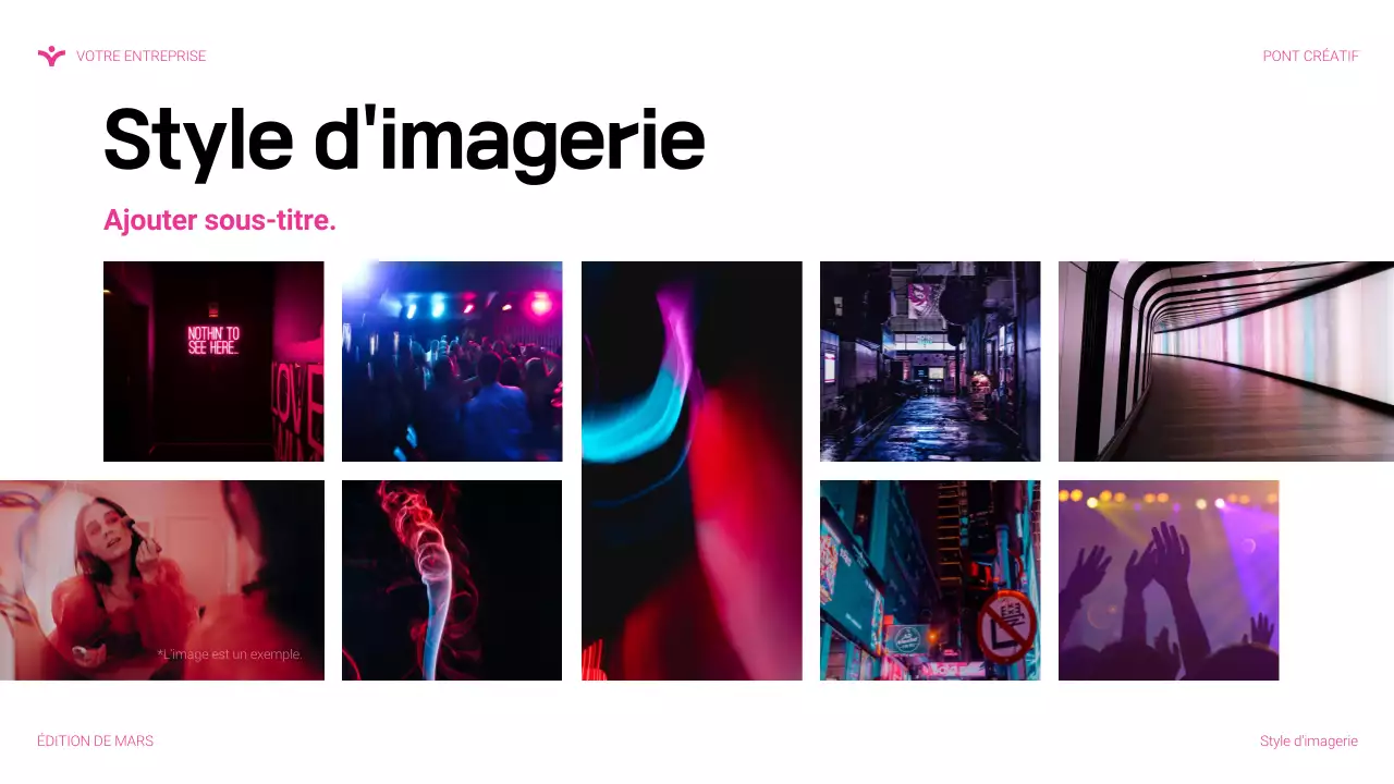 présentation de l'agence moderne rose