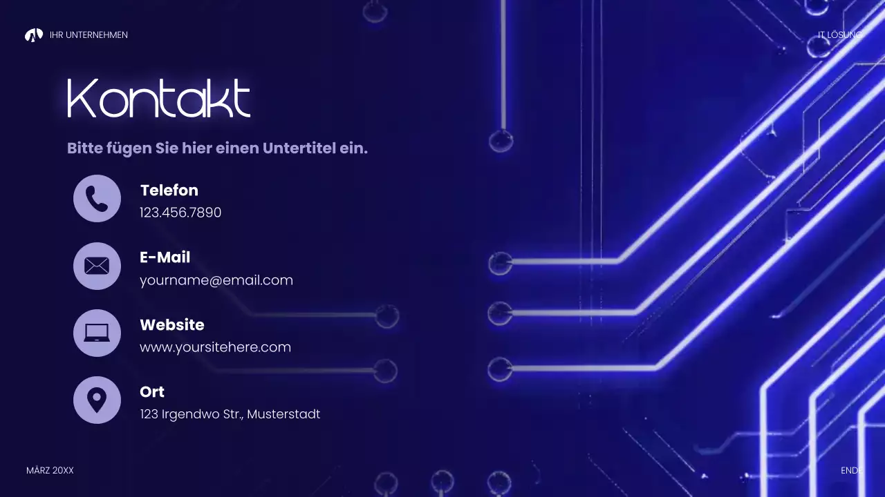 blaue moderne technologiepräsentation