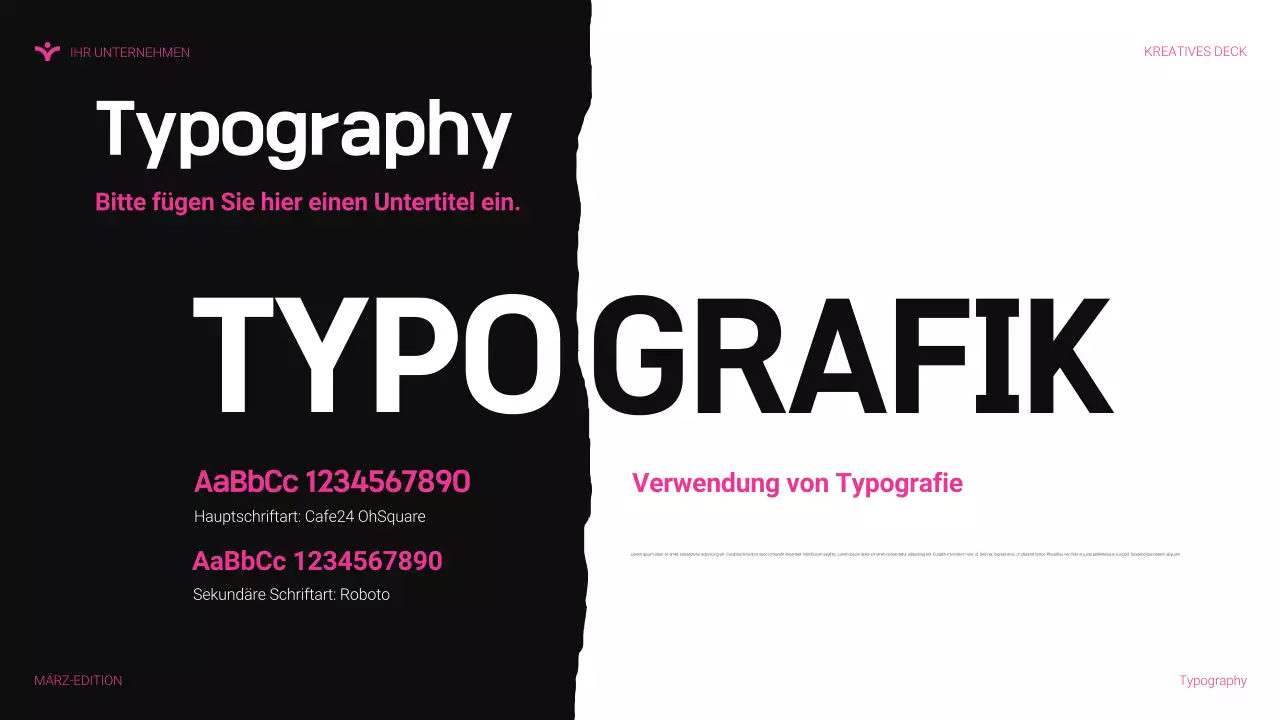 rosa moderne Agenturpräsentation