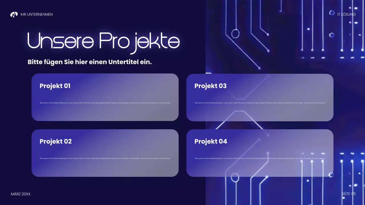 blaue moderne technologiepräsentation