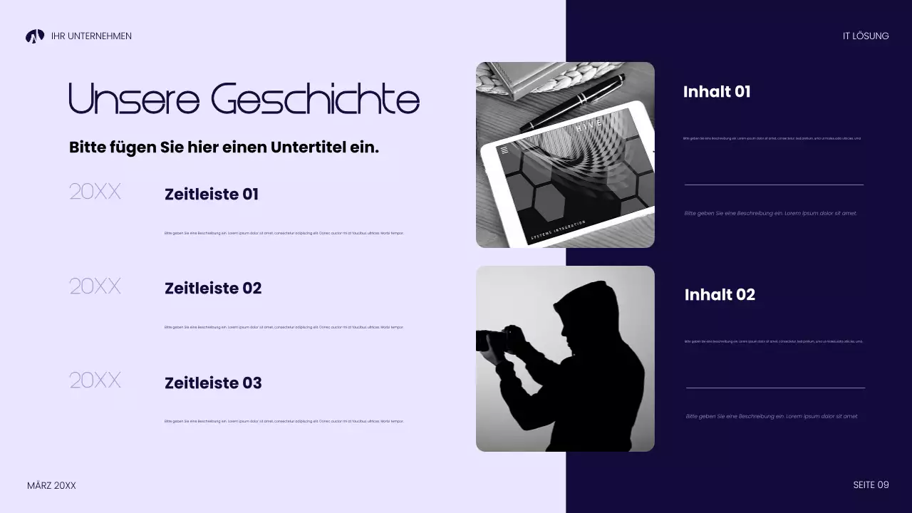 blaue moderne technologiepräsentation