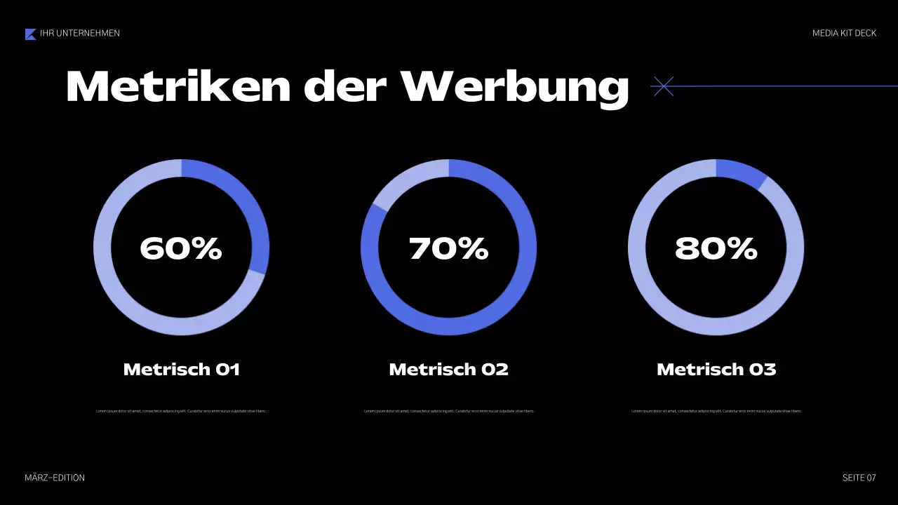 blaue geometrische Medienpräsentation