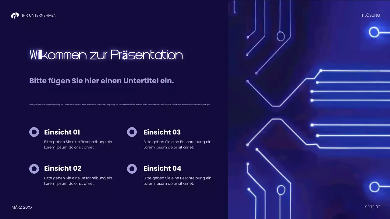 blaue moderne technologiepräsentation