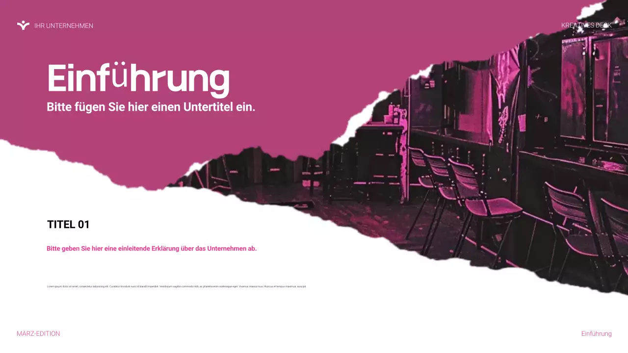 rosa moderne Agenturpräsentation