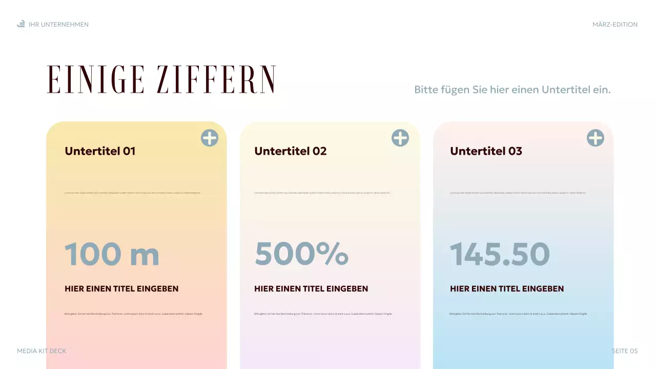 pastellfarbene elegante Medienpräsentation