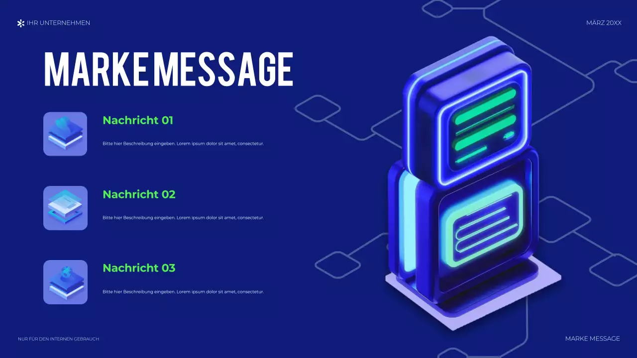 blaue geometrische technologiepräsentation