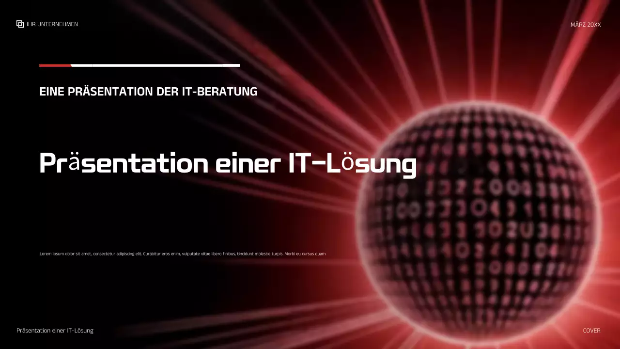 rote moderne IT-Präsentation