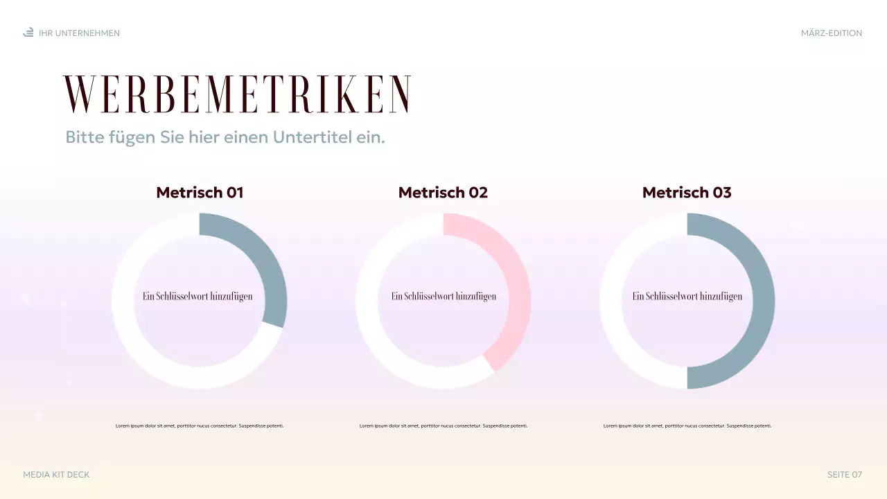 pastellfarbene elegante Medienpräsentation