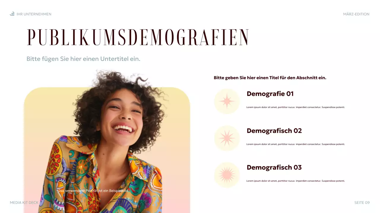 pastellfarbene elegante Medienpräsentation