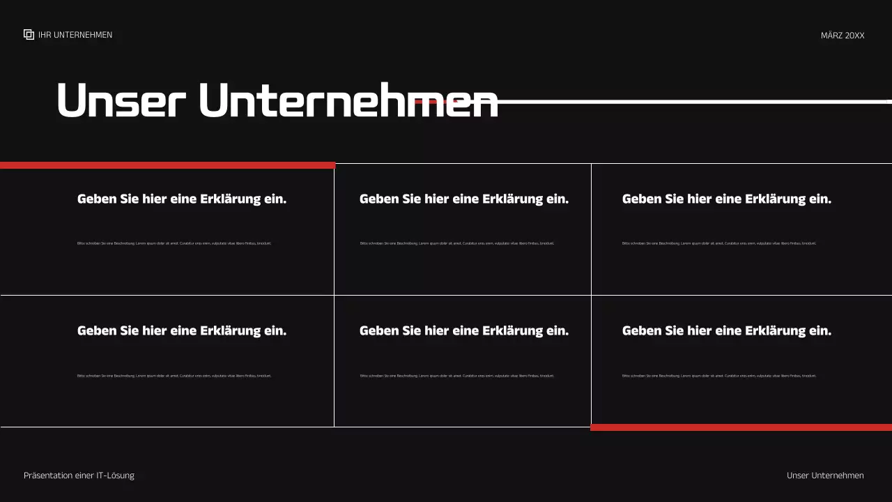 rote moderne IT-Präsentation