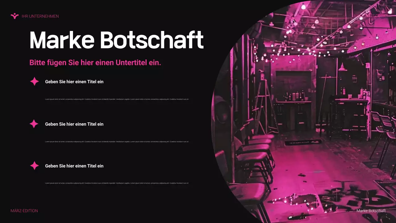 rosa moderne Agenturpräsentation