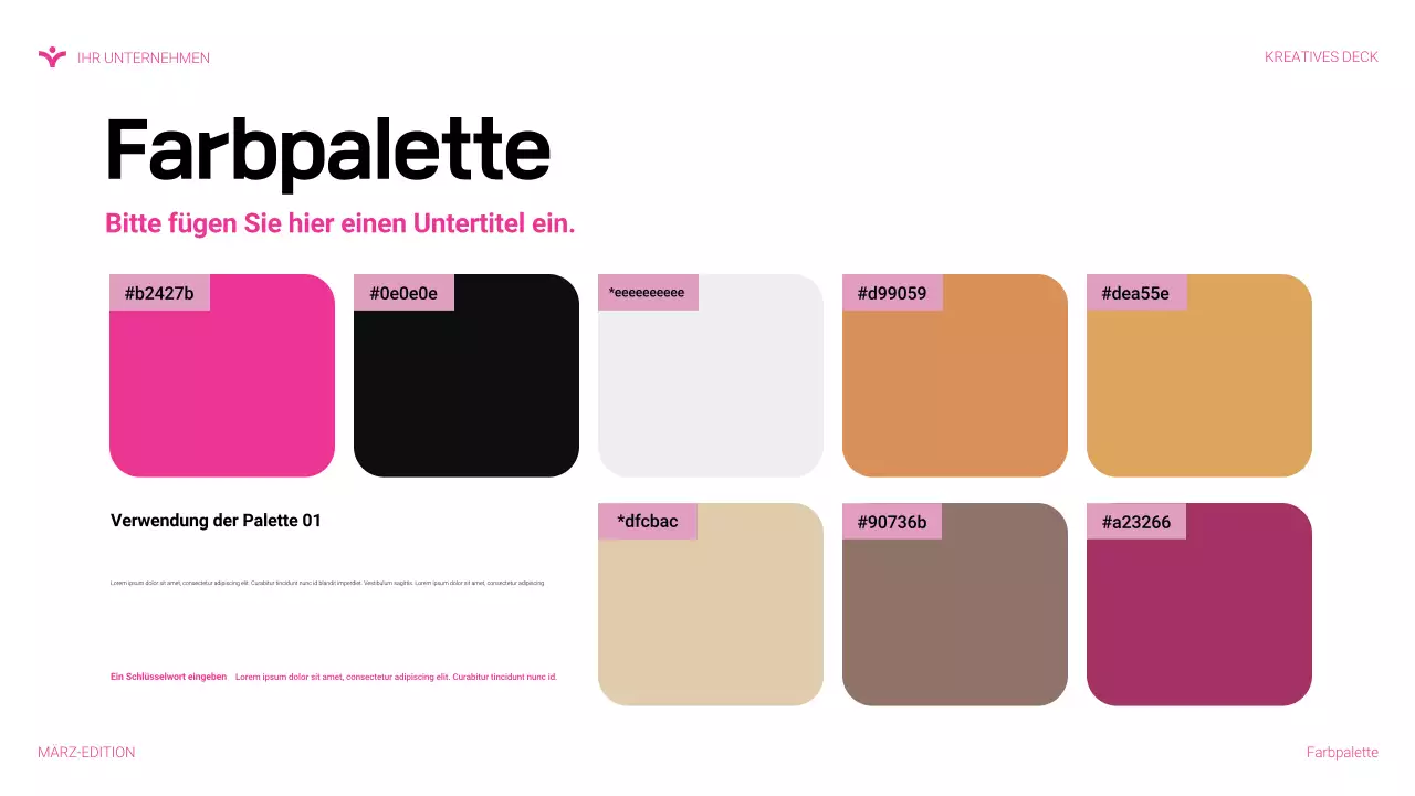 rosa moderne Agenturpräsentation