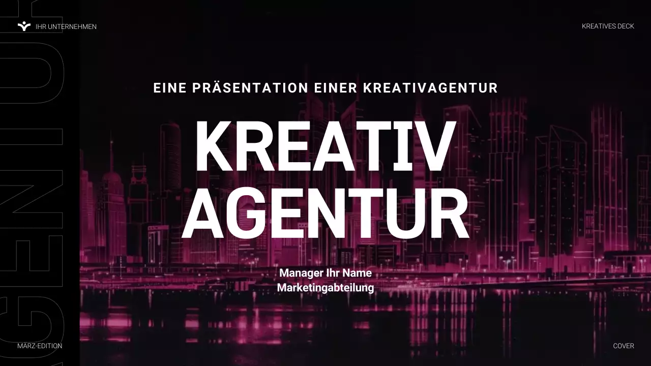 rosa moderne Agenturpräsentation