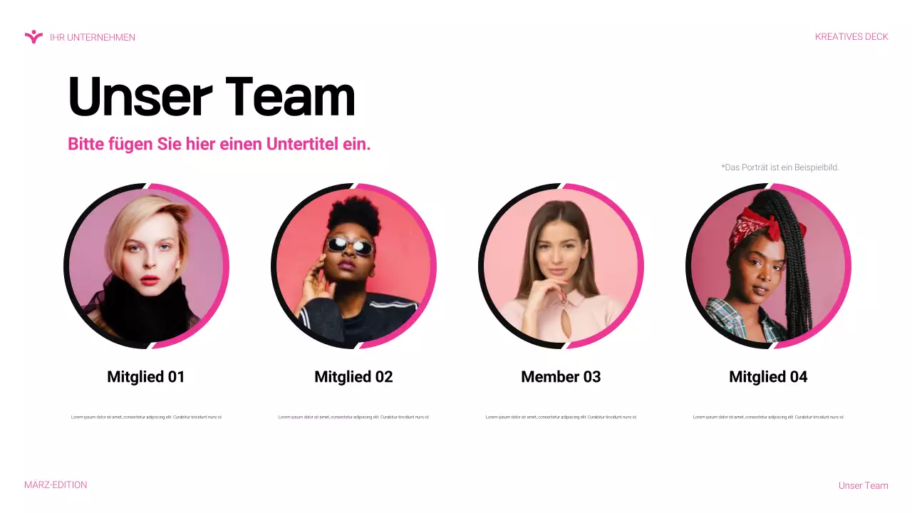 rosa moderne Agenturpräsentation