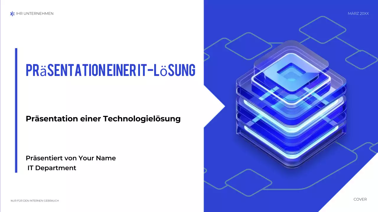 blaue geometrische technologiepräsentation