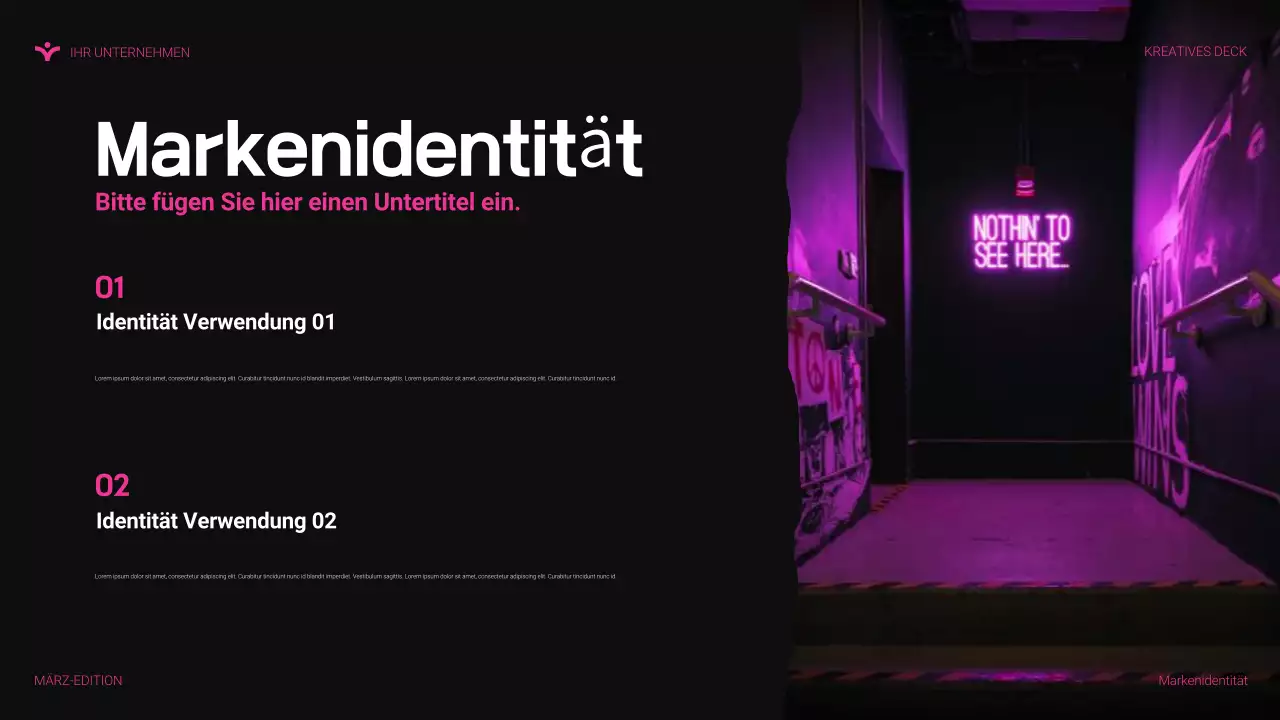 rosa moderne Agenturpräsentation