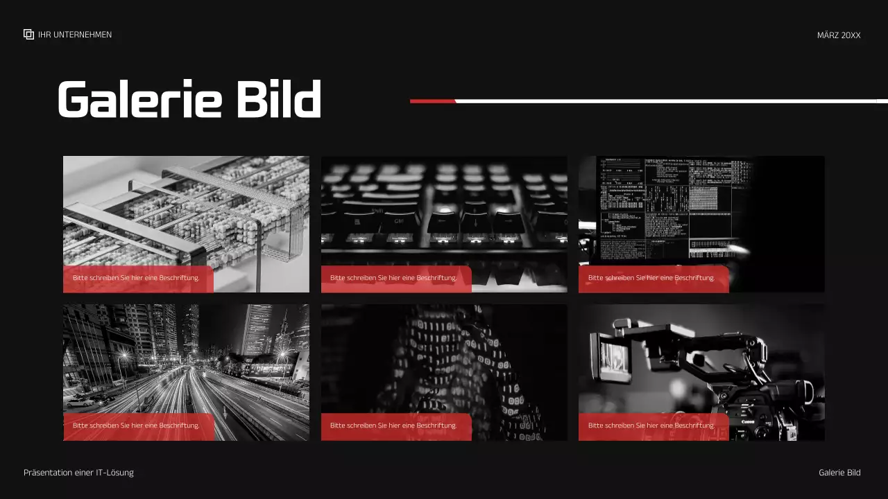 rote moderne IT-Präsentation