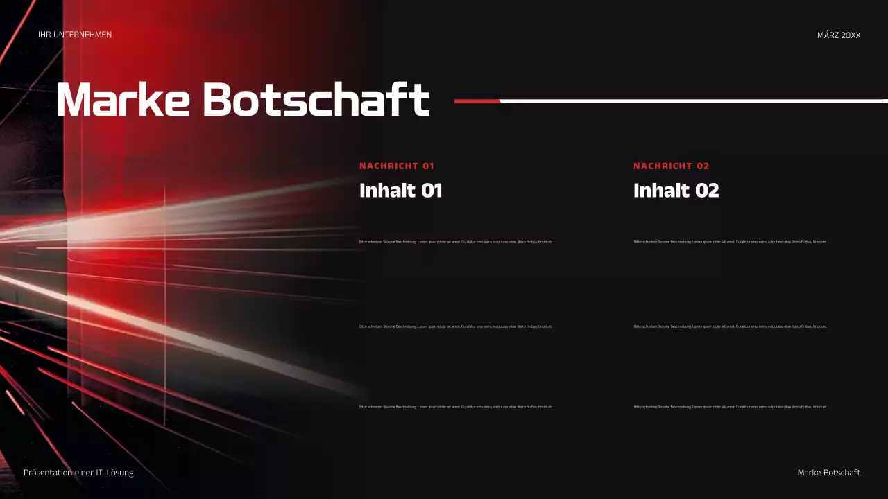 rote moderne IT-Präsentation