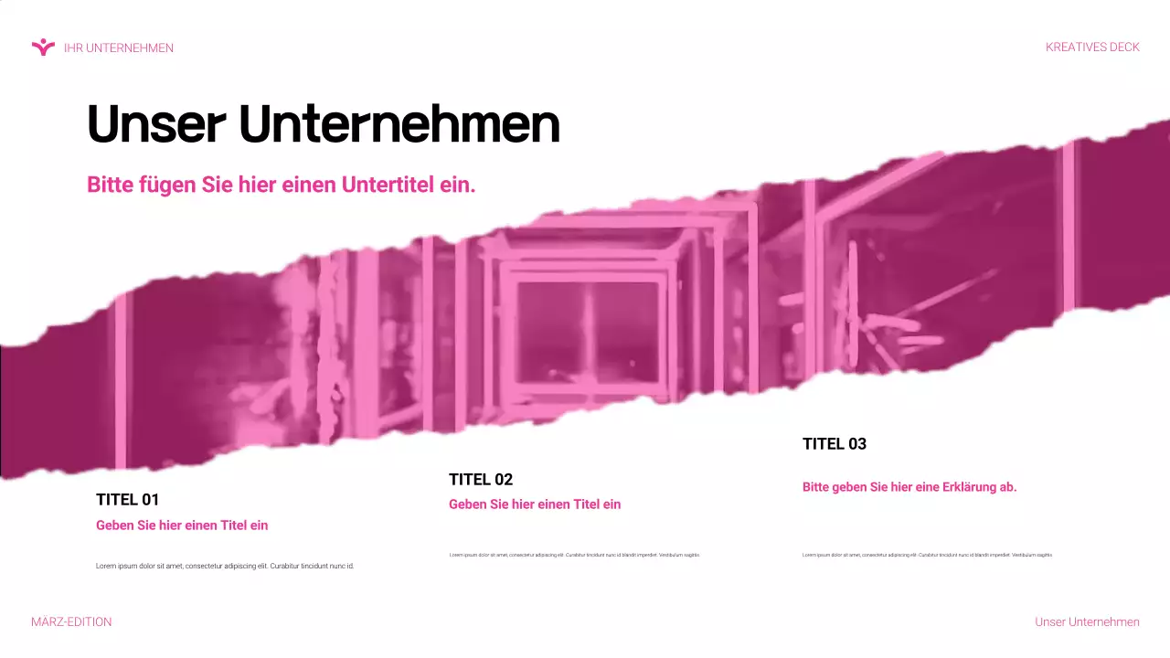 rosa moderne Agenturpräsentation