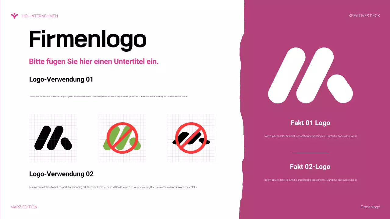 rosa moderne Agenturpräsentation