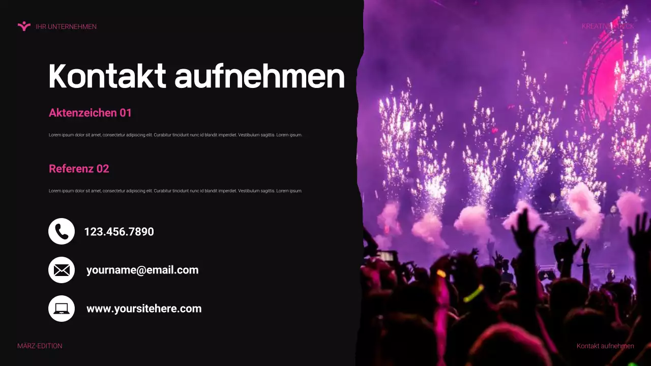 rosa moderne Agenturpräsentation