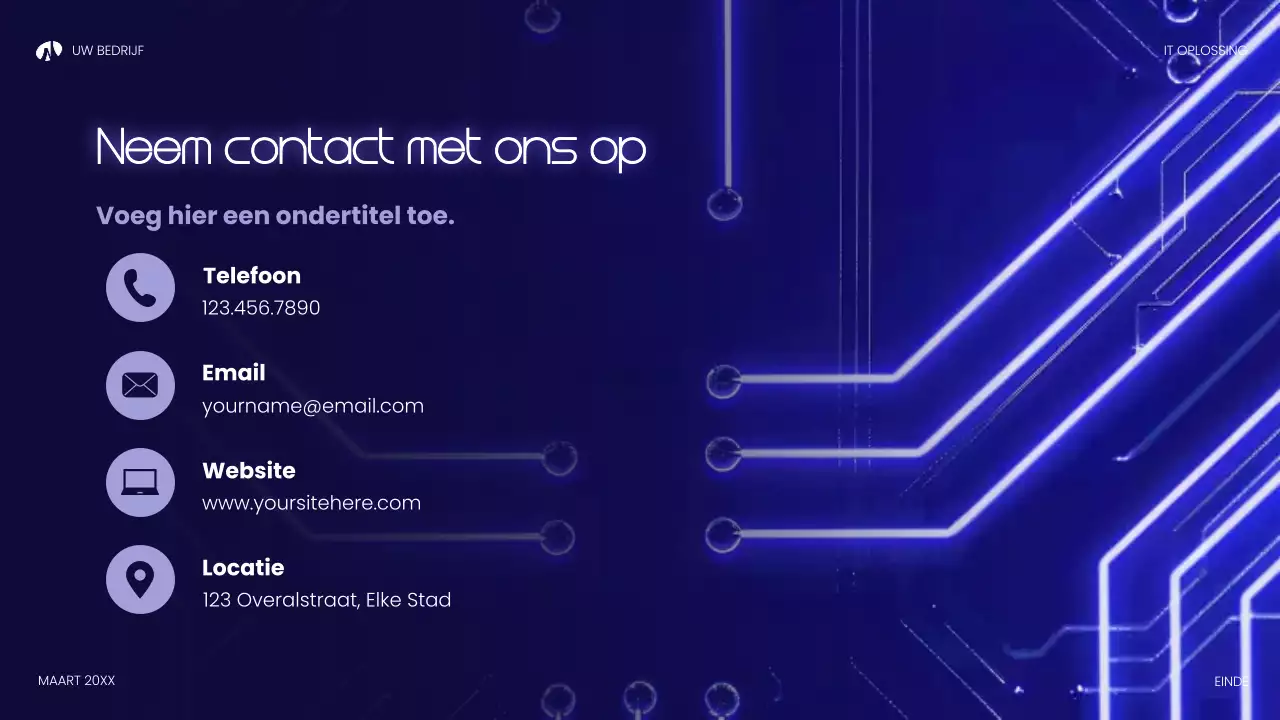 blauwe moderne technologie presentatie