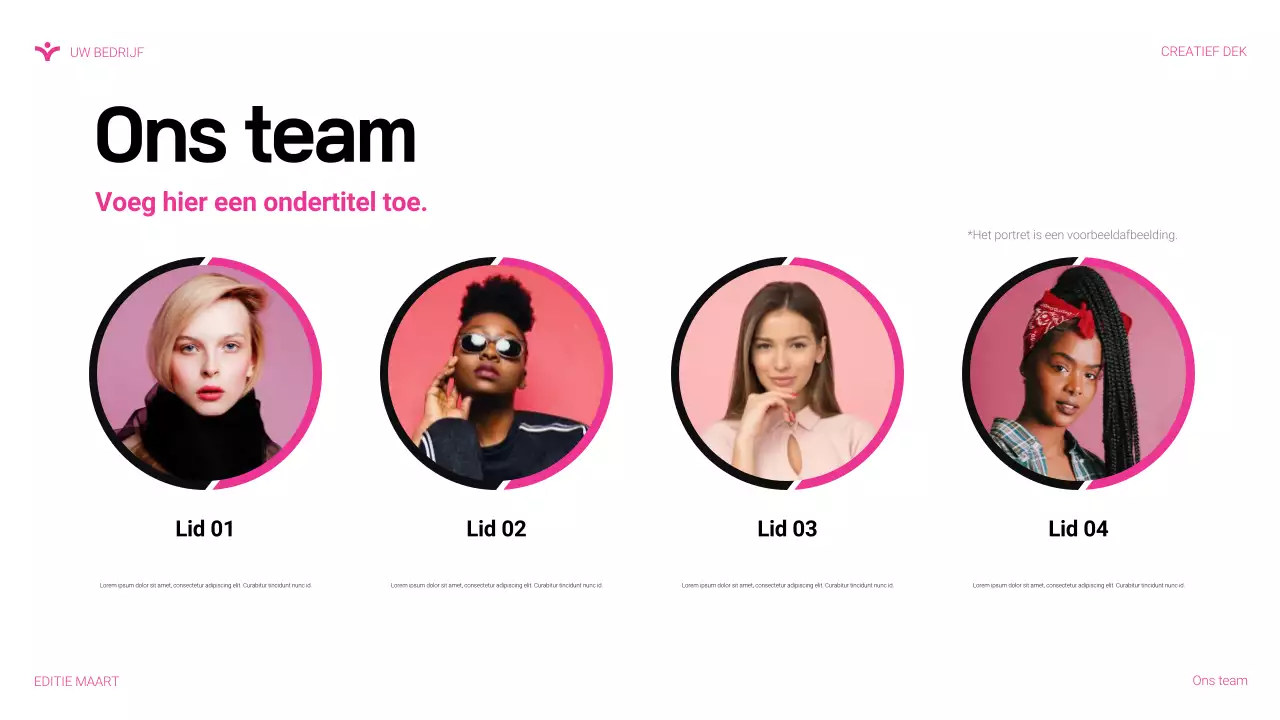 roze moderne agentschapspresentatie