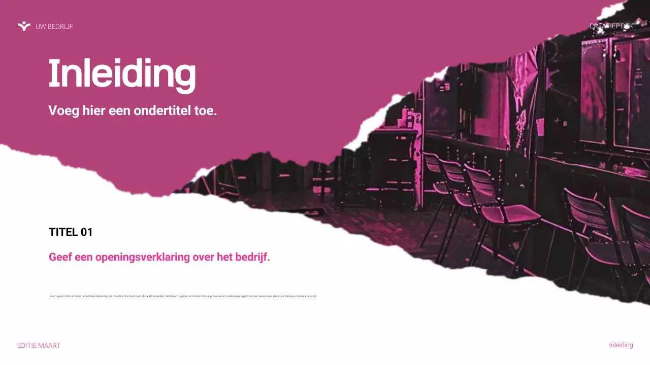 roze moderne agentschapspresentatie