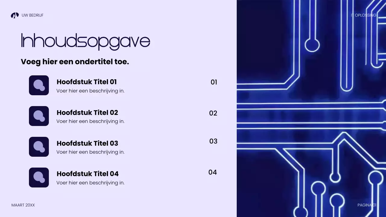 blauwe moderne technologie presentatie