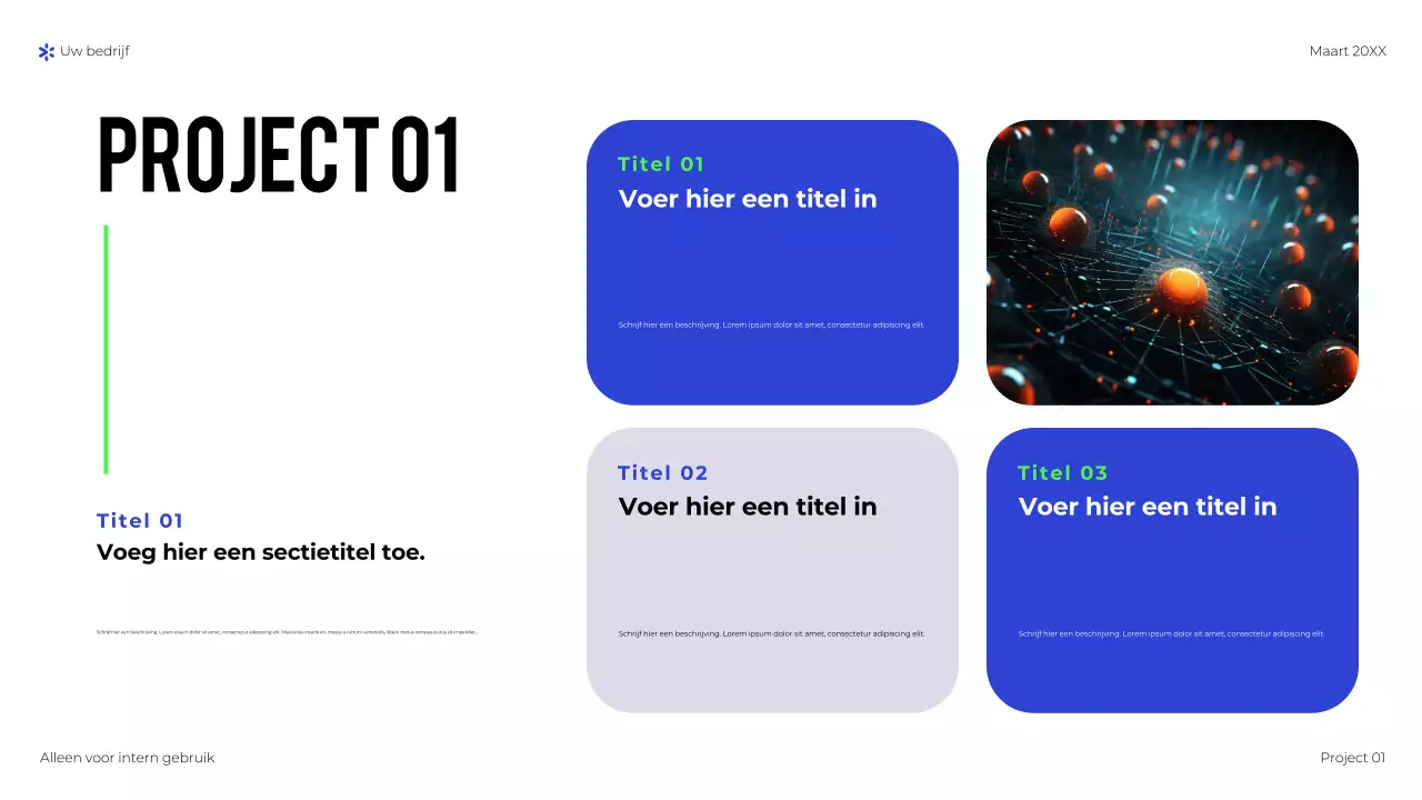 presentatie van blauwe geometrische technologie