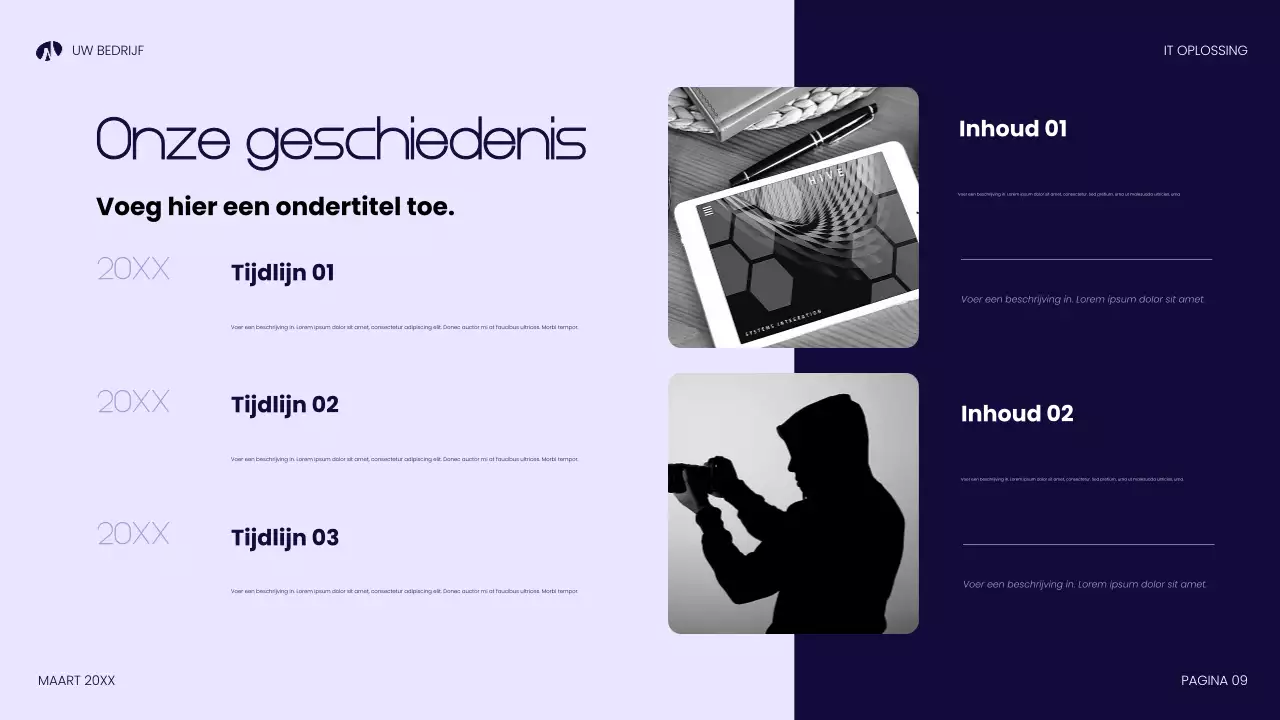 blauwe moderne technologie presentatie