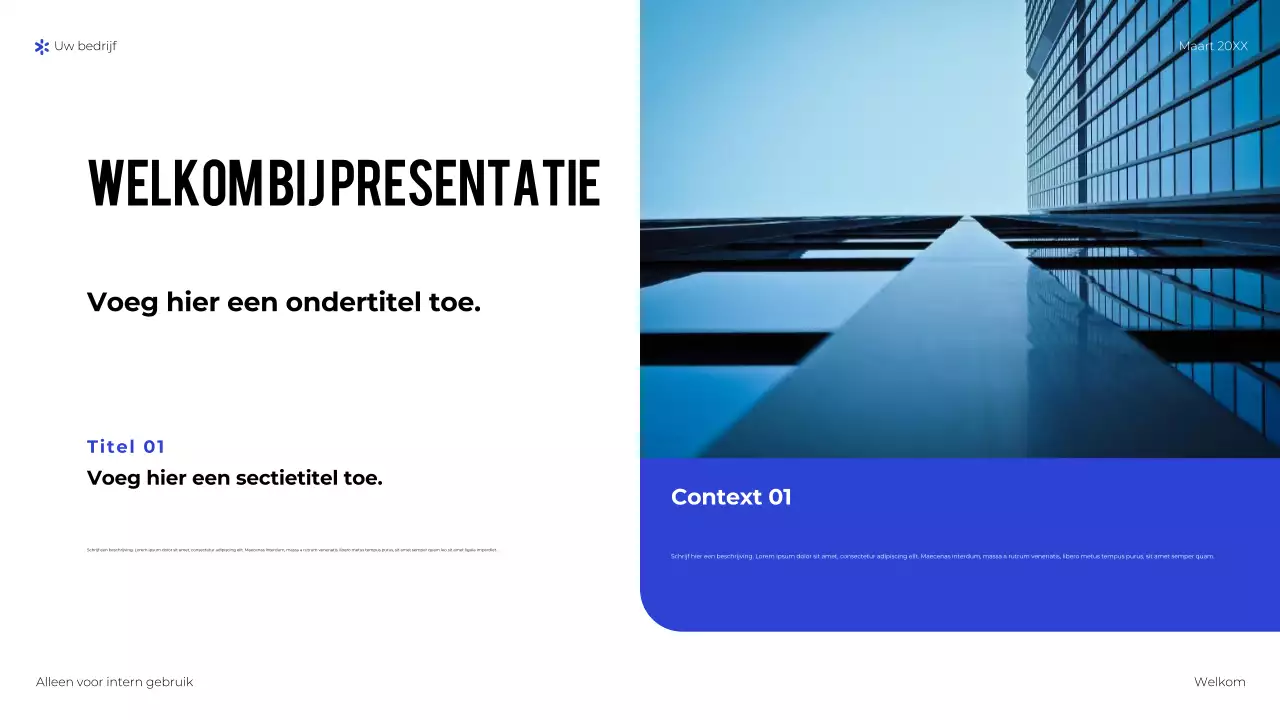 presentatie van blauwe geometrische technologie