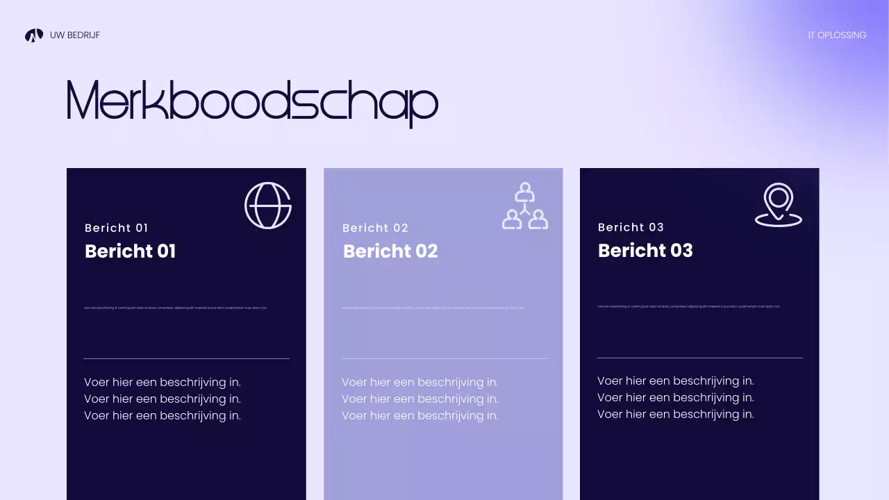 blauwe moderne technologie presentatie