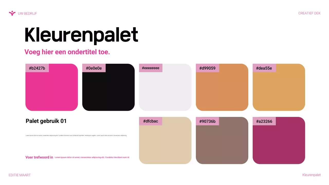 roze moderne agentschapspresentatie