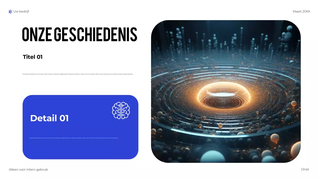 presentatie van blauwe geometrische technologie