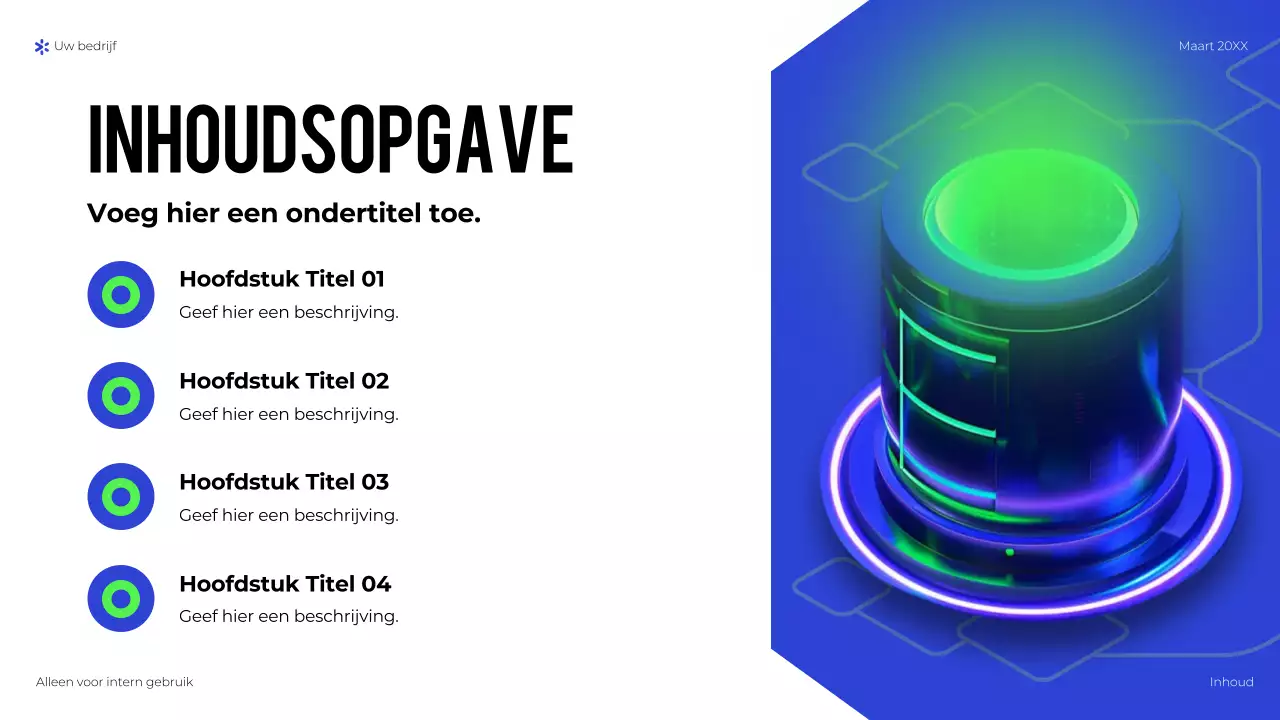 presentatie van blauwe geometrische technologie