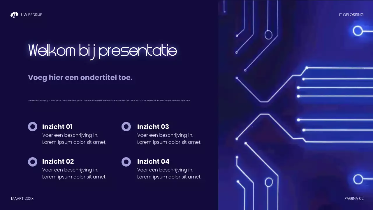 blauwe moderne technologie presentatie